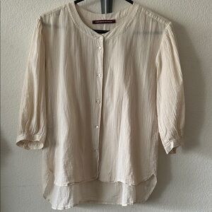 Comptoir Des Cotonniers Cream Puff Sleeve Blouse XS
